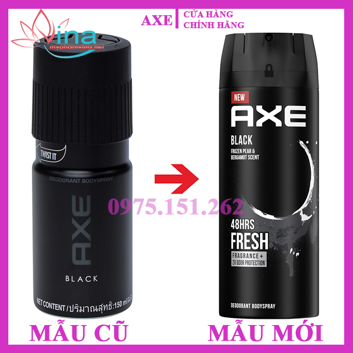 Xịt khử mùi toàn thân Axe Black dành cho nam 150ml