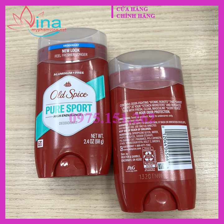 Sáp khử mùi Old Spice Pure Sport 68g