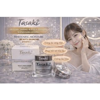 Kem Tasaki dưỡng trắng và phục hồi da Nano Kim Cương 25GR - Tasaki Whitening Moisture Night Cream  1