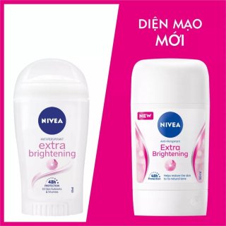 Sáp khử mùi trắng mịn, mờ vết thâm Nivea Extra Whitening (40ml)