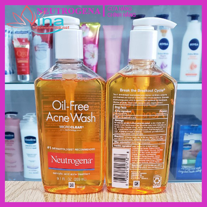 Sữa Rửa Mặt Neutrogena Oil-Free Acne Wash 269ml 2